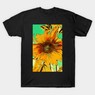 Sun Kissed Sunflower - Green T-Shirt